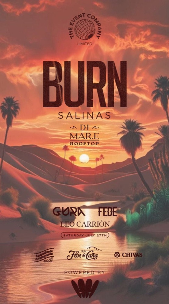 Afiche de Burn, Salinas, 27.07.24