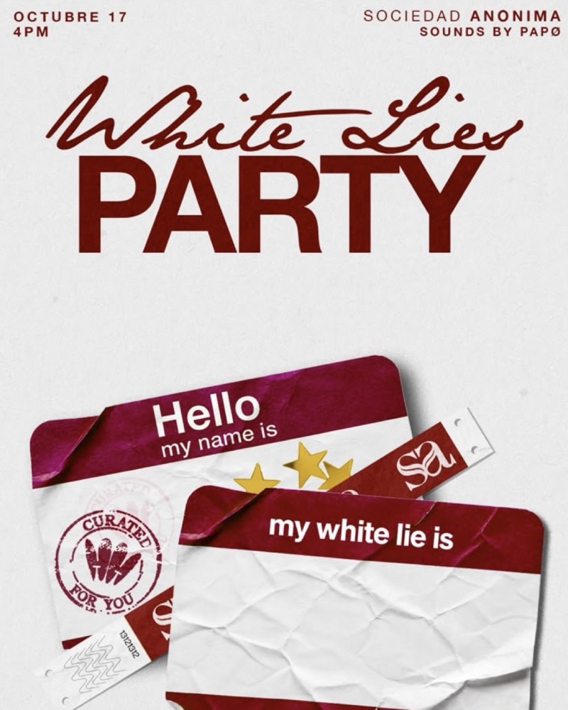 Afiche de White Lies Party, 17.10.26