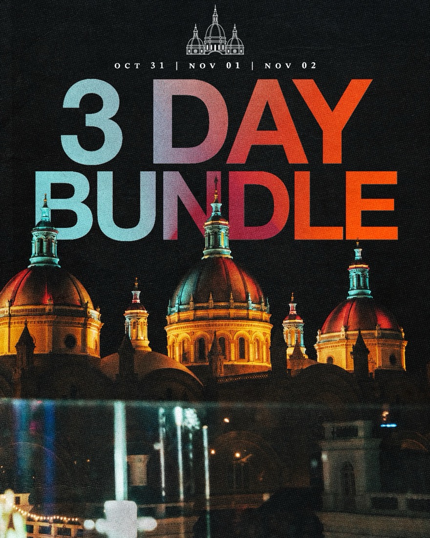 Afiche de 3 Day Bundle, 31 de octubre, 1 y 2 de noviembre